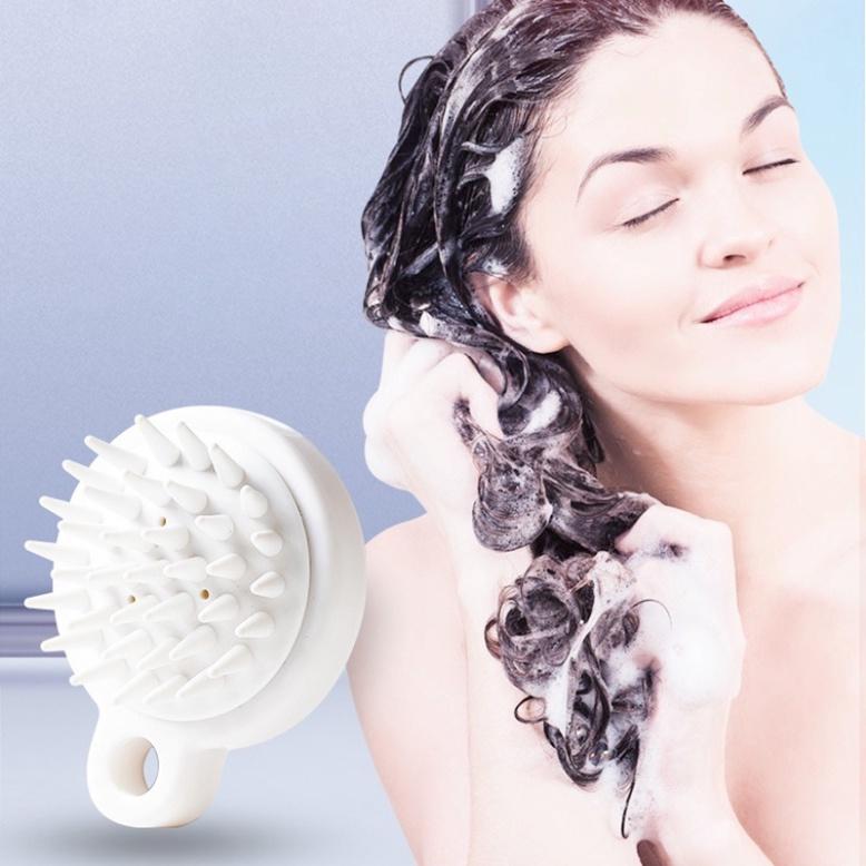Lược gội đầu bằng silicon massage da đầu giảm rụng và kích thích mọc tóc