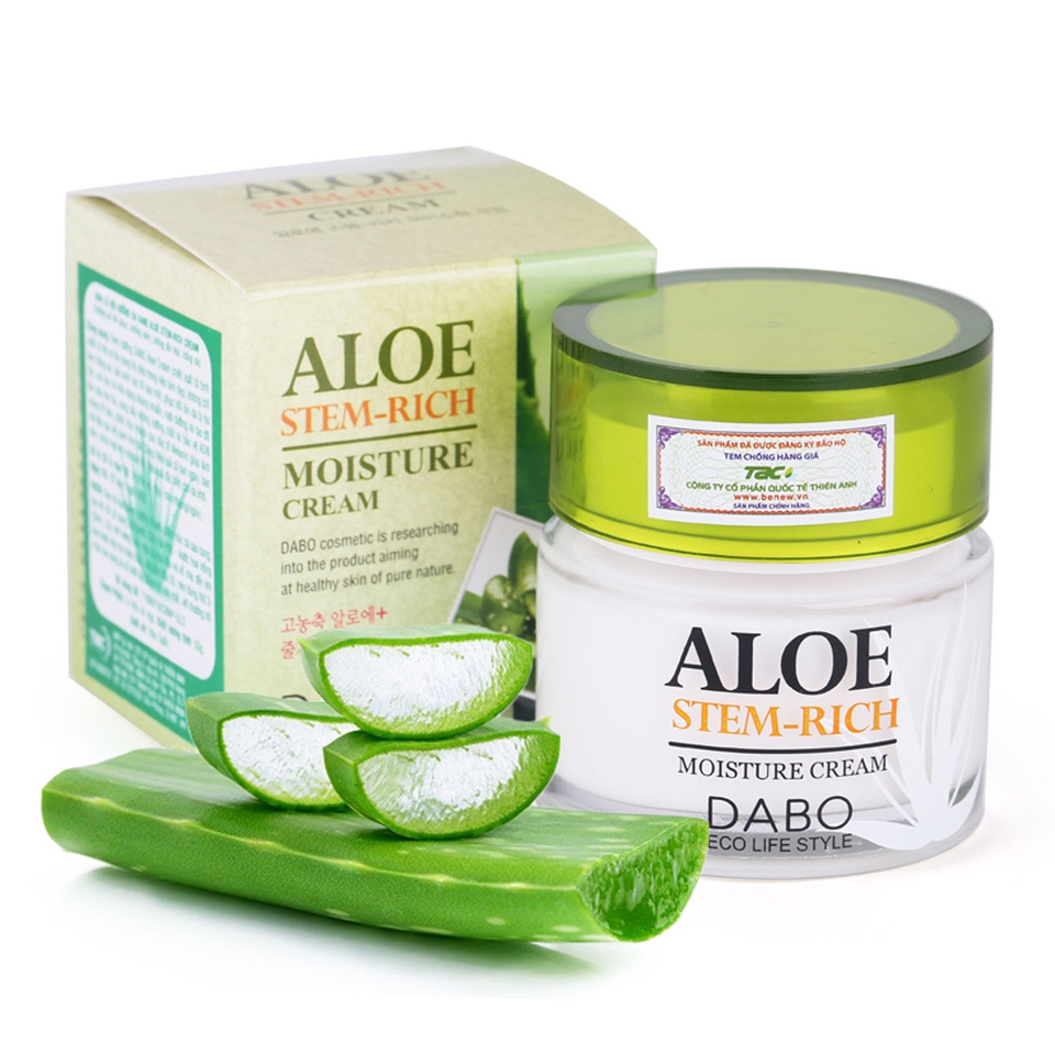 KEM DƯỠNG ẨM VÀ PHỤC HỒI DA LÔ HỘI DABO ALOE STEM-RICH MOISTURE CREAM 50G - HÀN QUỐC CHÍNH HÃNG