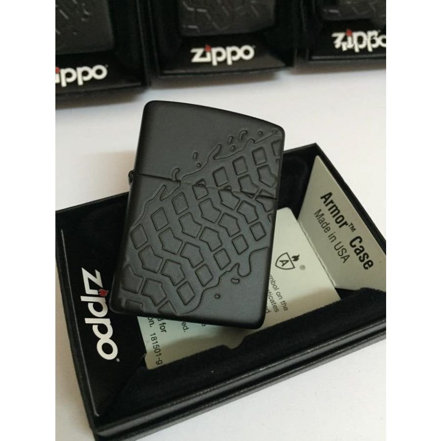 Bật Lửa Zippo Tire Tread Black Matte Armor Chính Hãng Usa