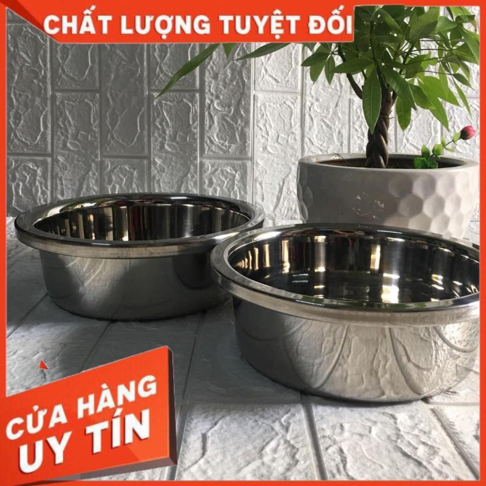 Thau, chậu sâu lòng inox siêu dày nhiều size 18,20,22,24,26,28,30,32,34,36,38,40cm