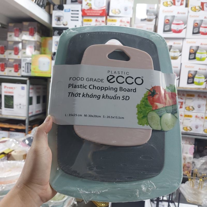 Combo 3 Thớt Kháng Khuẩn, Thớt Nhựa Lúa Mạnh Nhiều Màu Đẹp Chất Lượng Cao