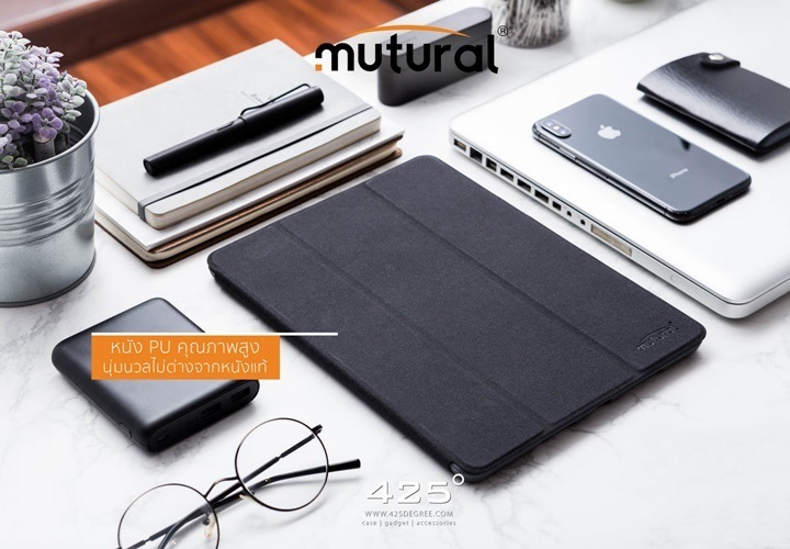 Bao da chính hãng MUTURAL cho iPad Pro 11 inch 2020 lưng dẻo silicon chống sốc, có khay chứa bút tiện lợi - Hàng chính hãng