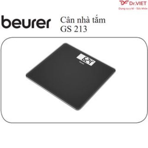 Cân điện tử mặt kính Beurer GS213 Hàng chính hãng- Cân trọng lượng, dùng tốt cho cả người lớn và trẻ nhỏ, chịu lực tối đa đến 180 kg, Thiết kế mỏng gọn, thời trang với màn hình LCD rõ nét