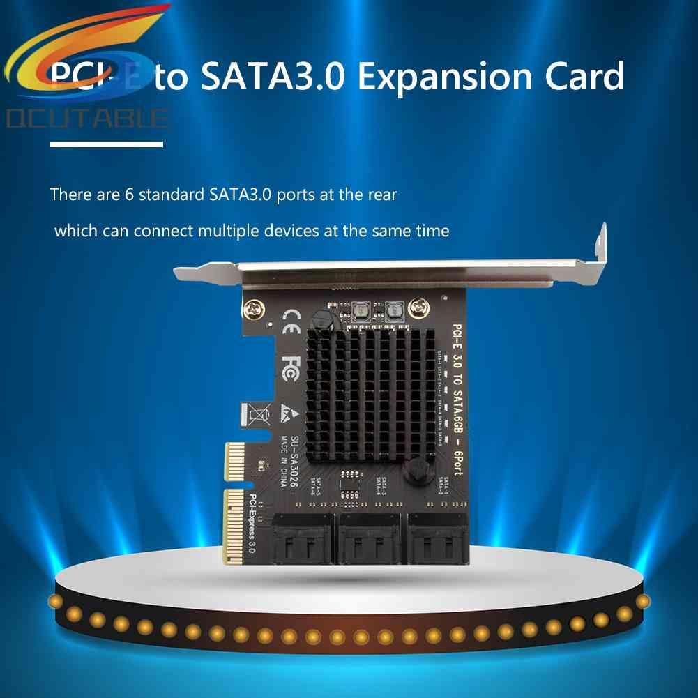 Card Mở Rộng PCIe 6 Cổng SATA III Sang PCI Express 3.0 X4 Thẻ