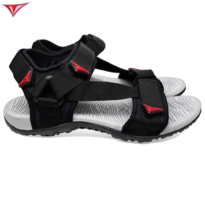 Giày Sandal Nam Nữ Việt Thủy Đen Quai Chéo - V017