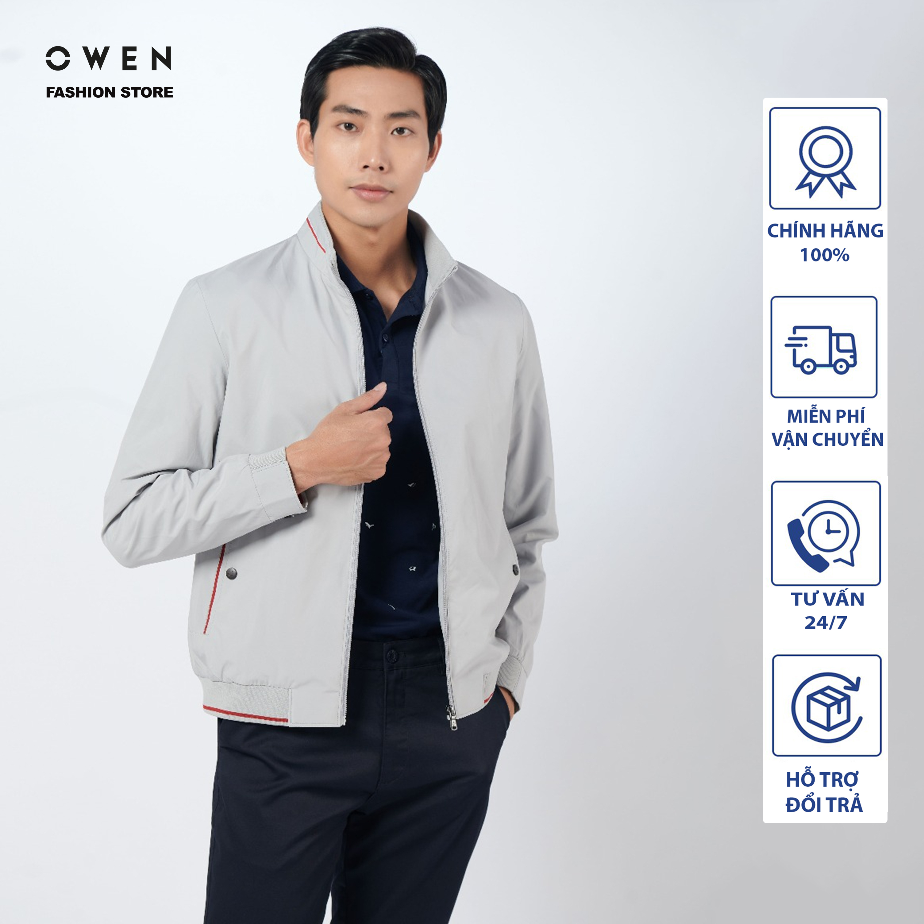 OWEN - (FREESHIP) Áo khoác nam, áo gió Jacket cao cấp giữ ấm tốt JK220707