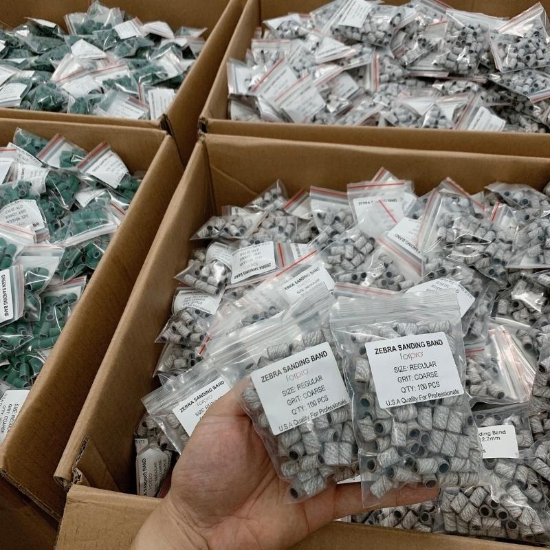 50 Đầu Nhám Giấy Gắn Máy Mài Móng Tay Cao Cấp Forpro Nhám Màu Xám
