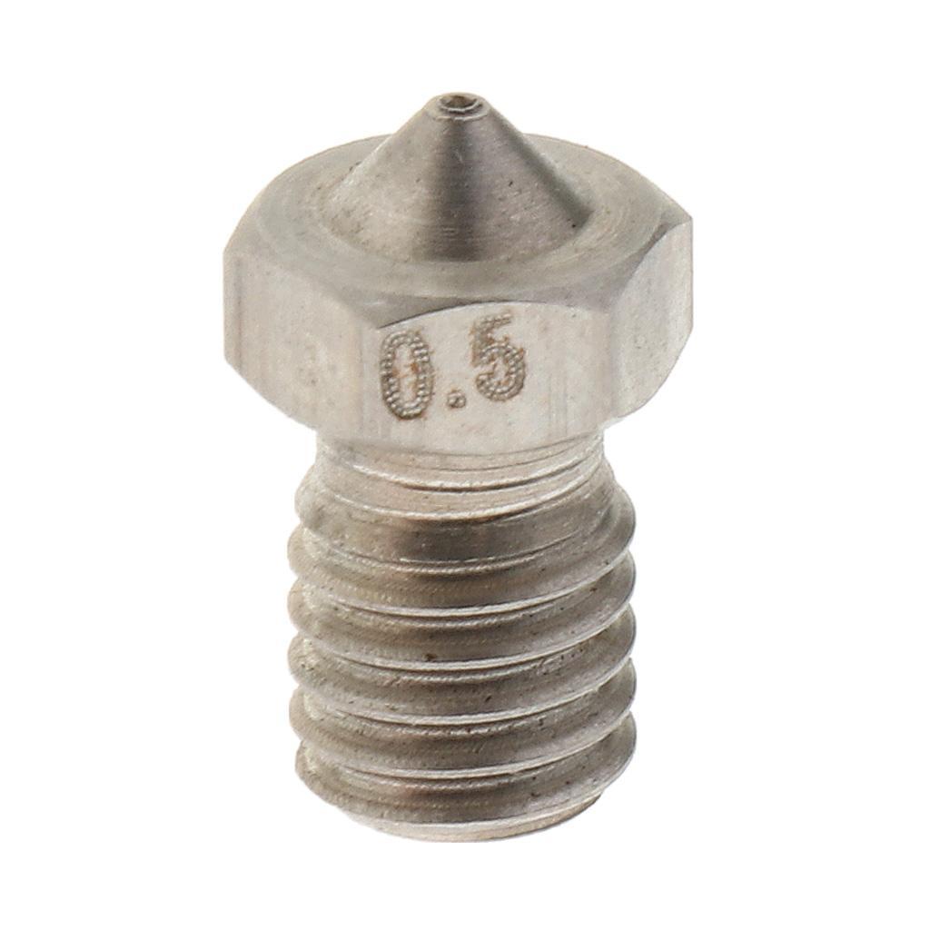 0.5mm 3D Printers Extruder Nozzle Printhead Brass Copper for 1.75mm Filament