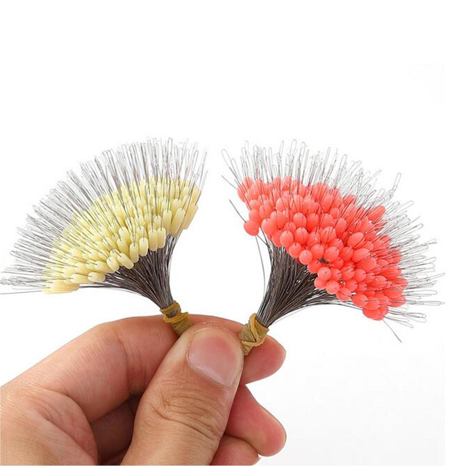 300x Fishing Bobber Stoppers Cylinder Shape Silicone Connector for Rigging
