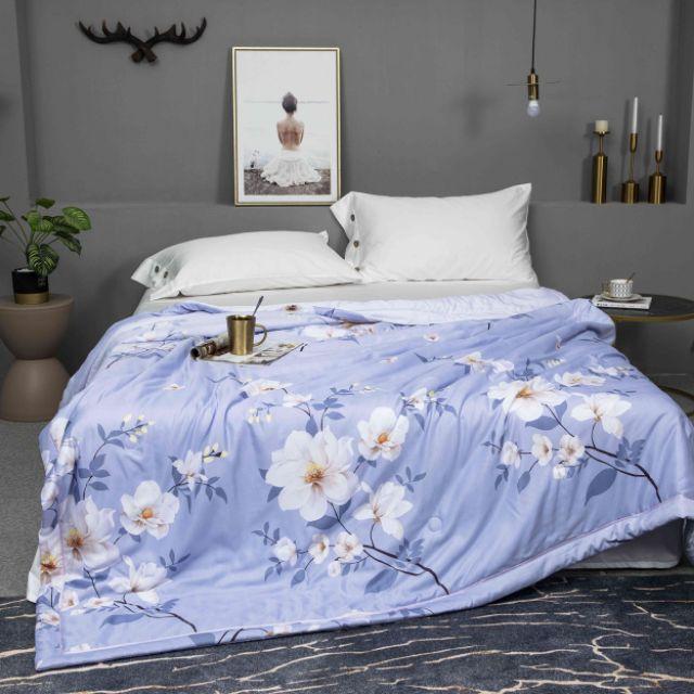 Chăn lụa lạnh tencel_ Loại 1_ mềm mịn mát dành cho mùa hè, chăn trần đã trần bông kích thước 2mx2m3