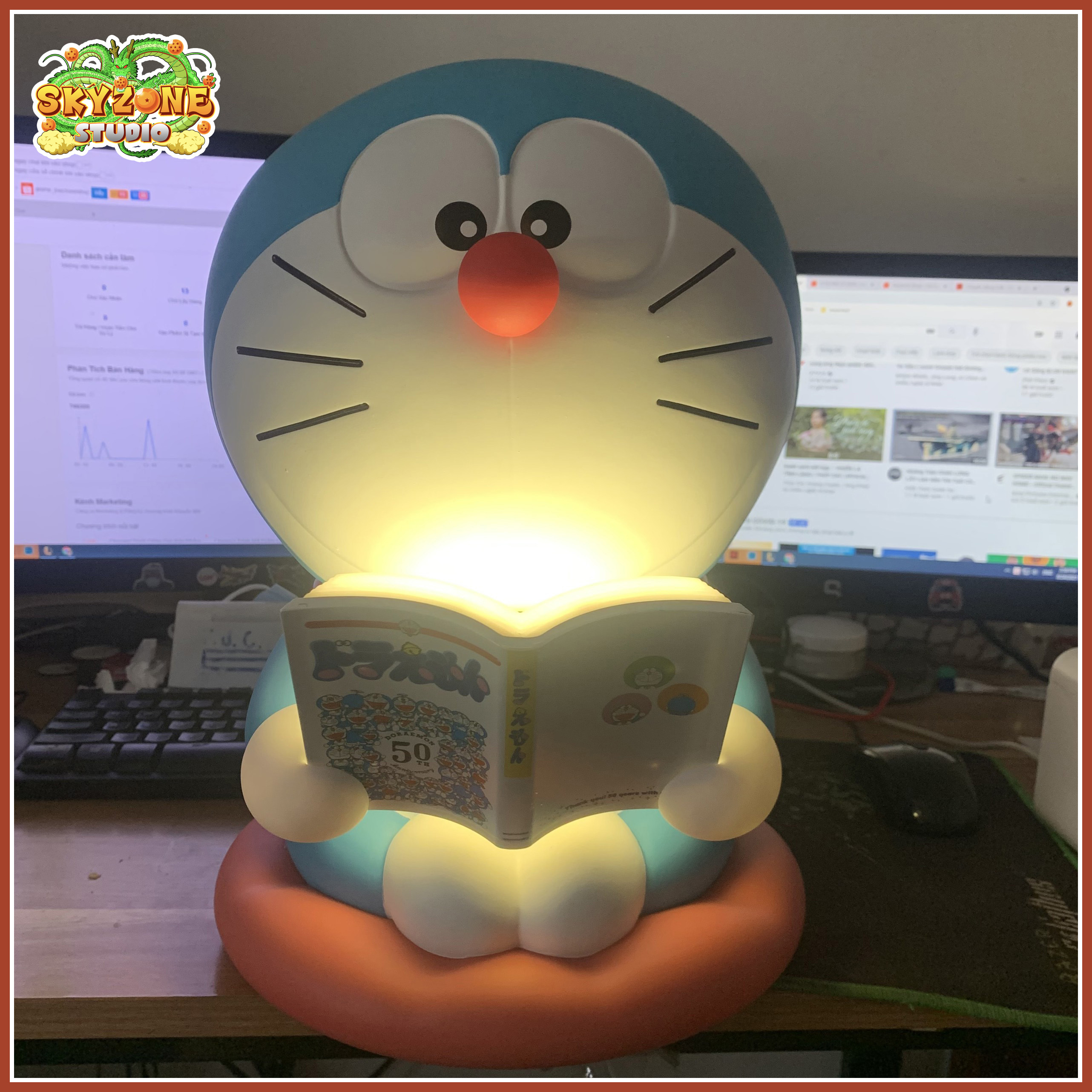 Mô hình doremon , doraemon đọc sách siêu khủng