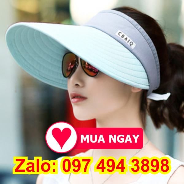 Mũ che nắng nón rộng vành nửa đầu vải dày cực mát hàng đẹp màu sắc thời trang thể thao, du lịch đội chống nắng đẹp