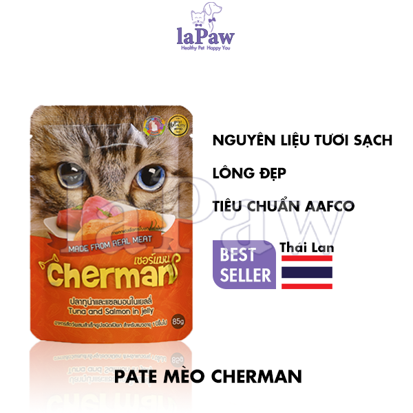 Pate cho mèo trưởng thành Cherman cao cấp nhập khẩu Thái Lan gói 85g