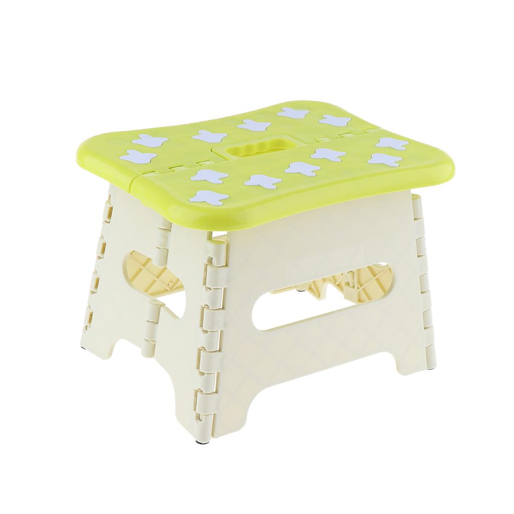 Folding Portable Step Stool for Kids, Toddlers and Adults Home Green Size S