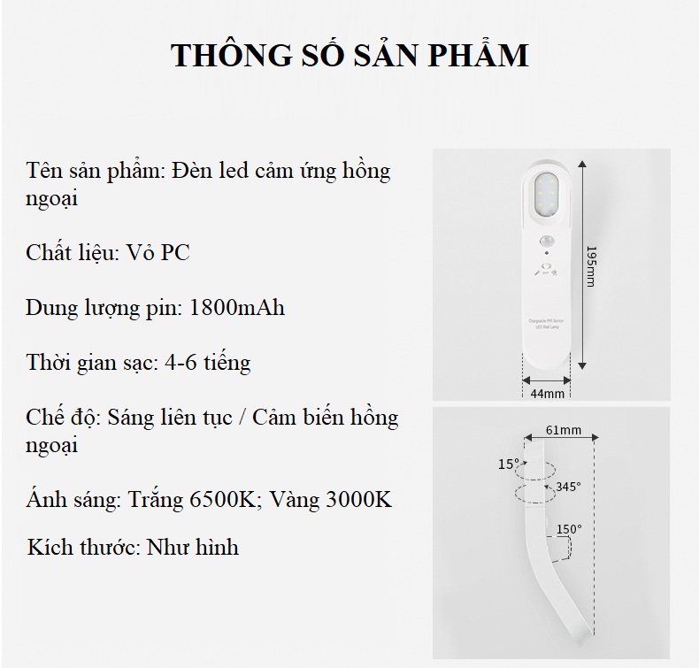 Đèn Led Cảm Ứng Đa Năng L01