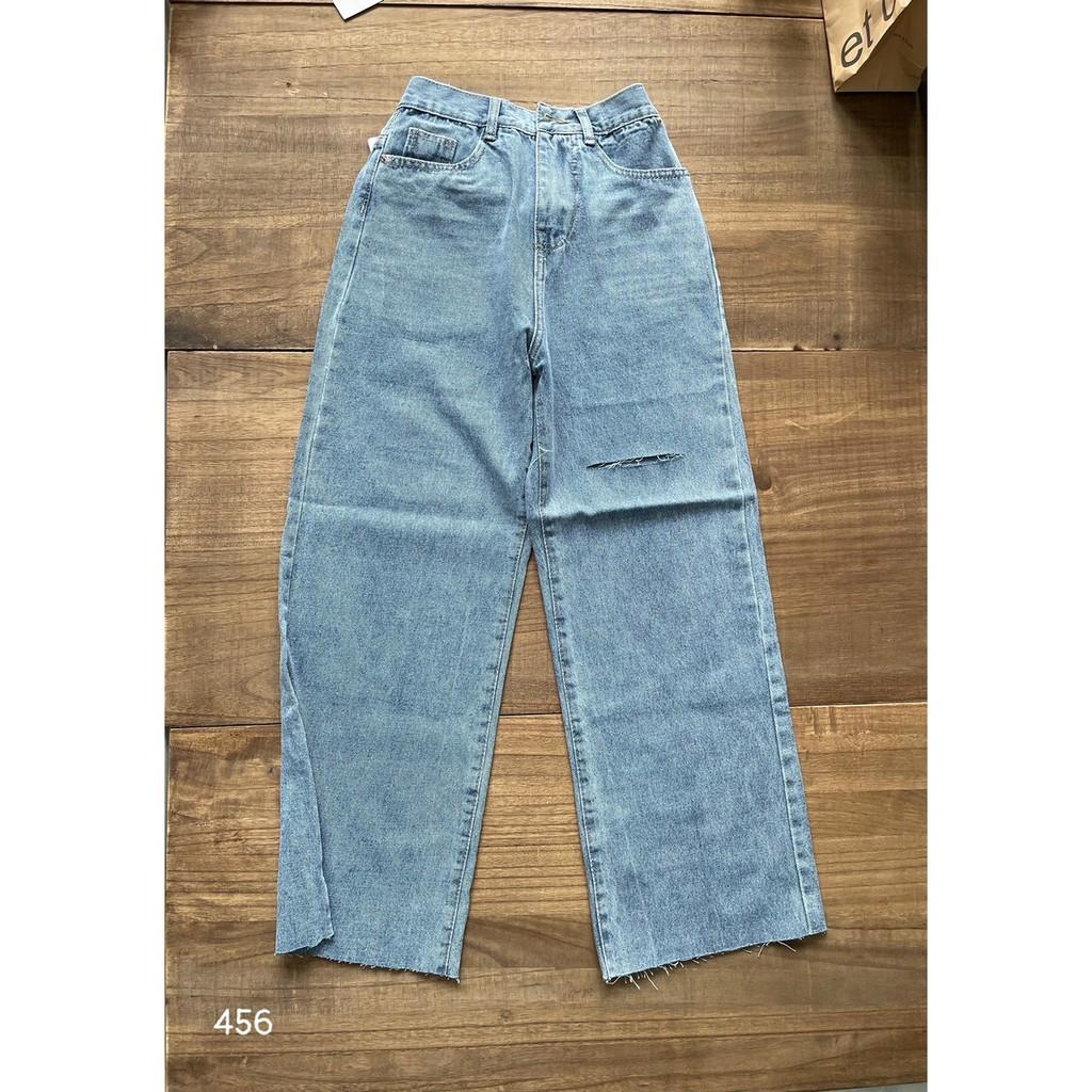 Quần Baggy Jean Trơn ,Quần Baggy Nữ ULZZANG Cực Chất