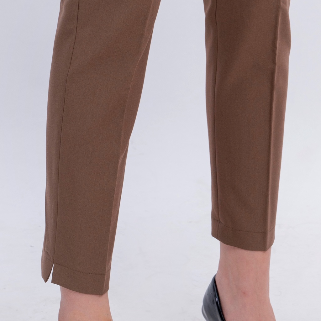 Quần Tây Âu Nữ Công Sở Phong Cách Hàn Quốc Thời Trang UK Fashion Dáng Baggy Cạp Cao Phối Đai Cúc Đẹp, NKFQU2104001