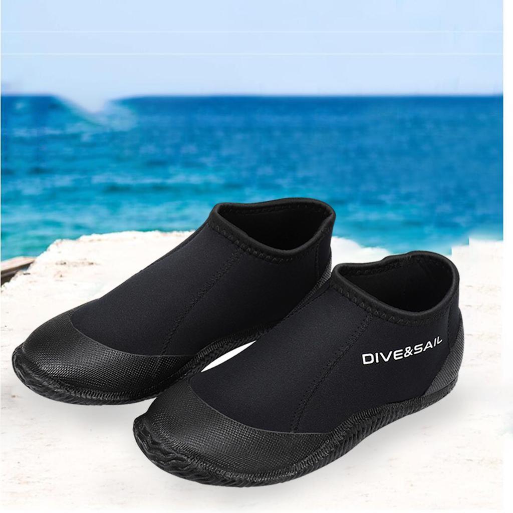 Neoprene 3mm Wetsuit Boots Shoes Rubber Sole Kayak Surf Diving Snorkeling