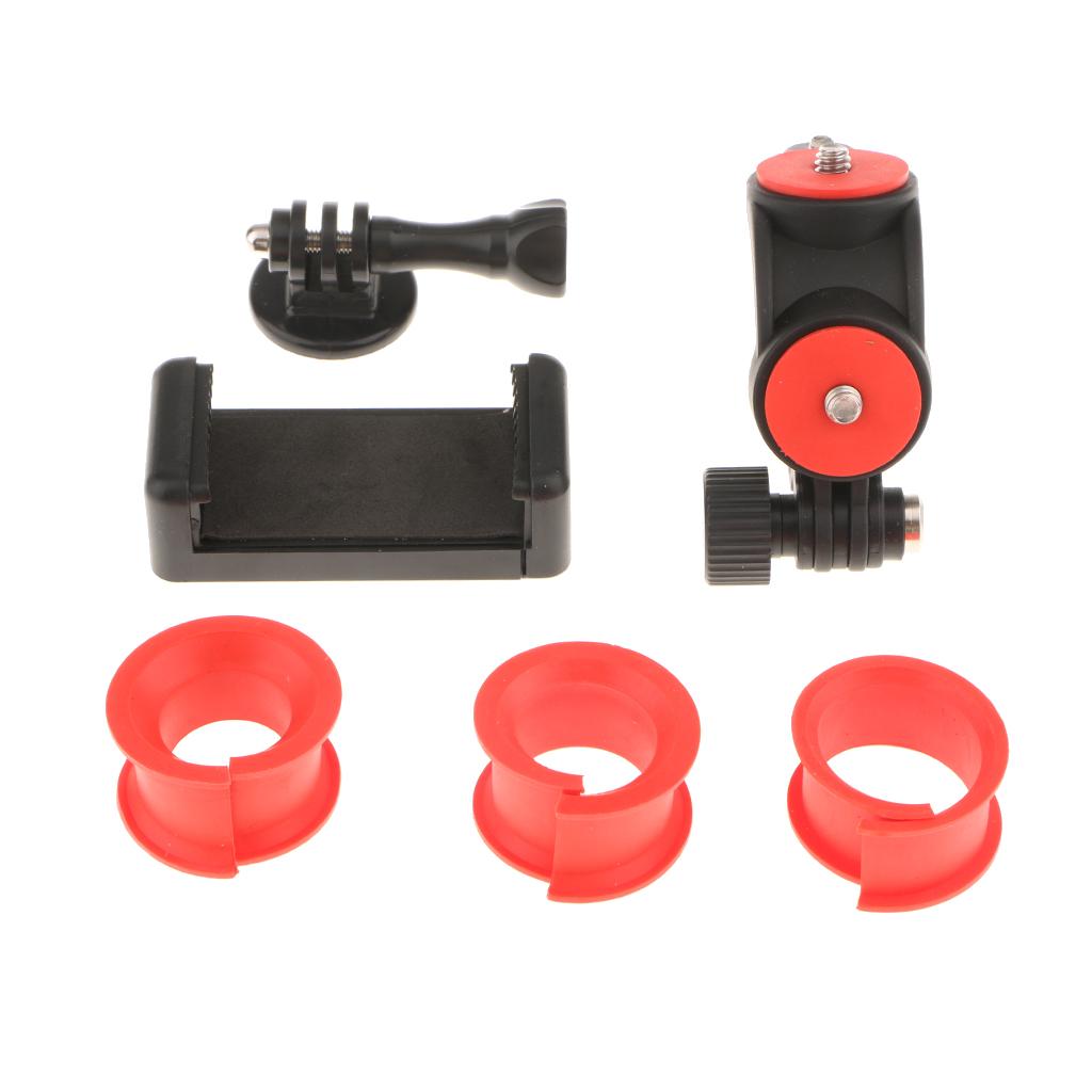 Bike Handlebar Mount Clamp Adapter with Phone Clip for  Smartphone