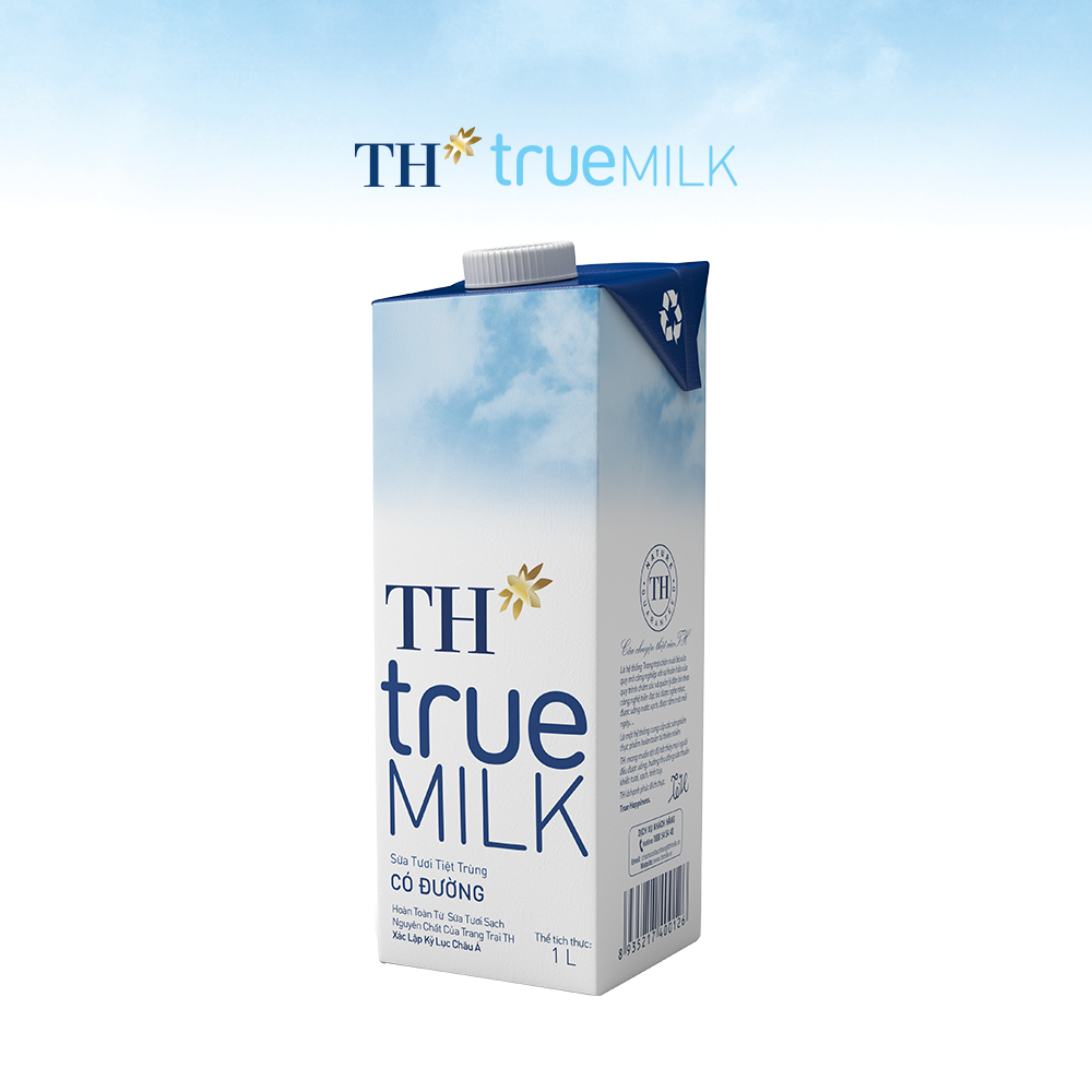 Combo 4 Hộp sữa tươi tiệt trùng có đường TH True Milk 1L