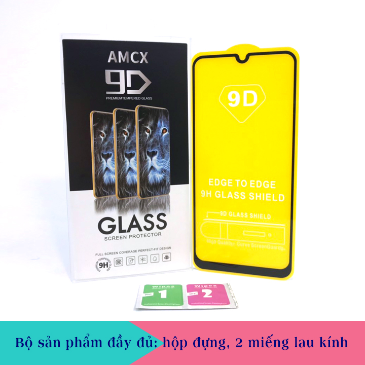 Kính Cường Lực cho Samsung Galaxy A70 - Full màn hình - Màu Đen - Hàng Chính Hãng