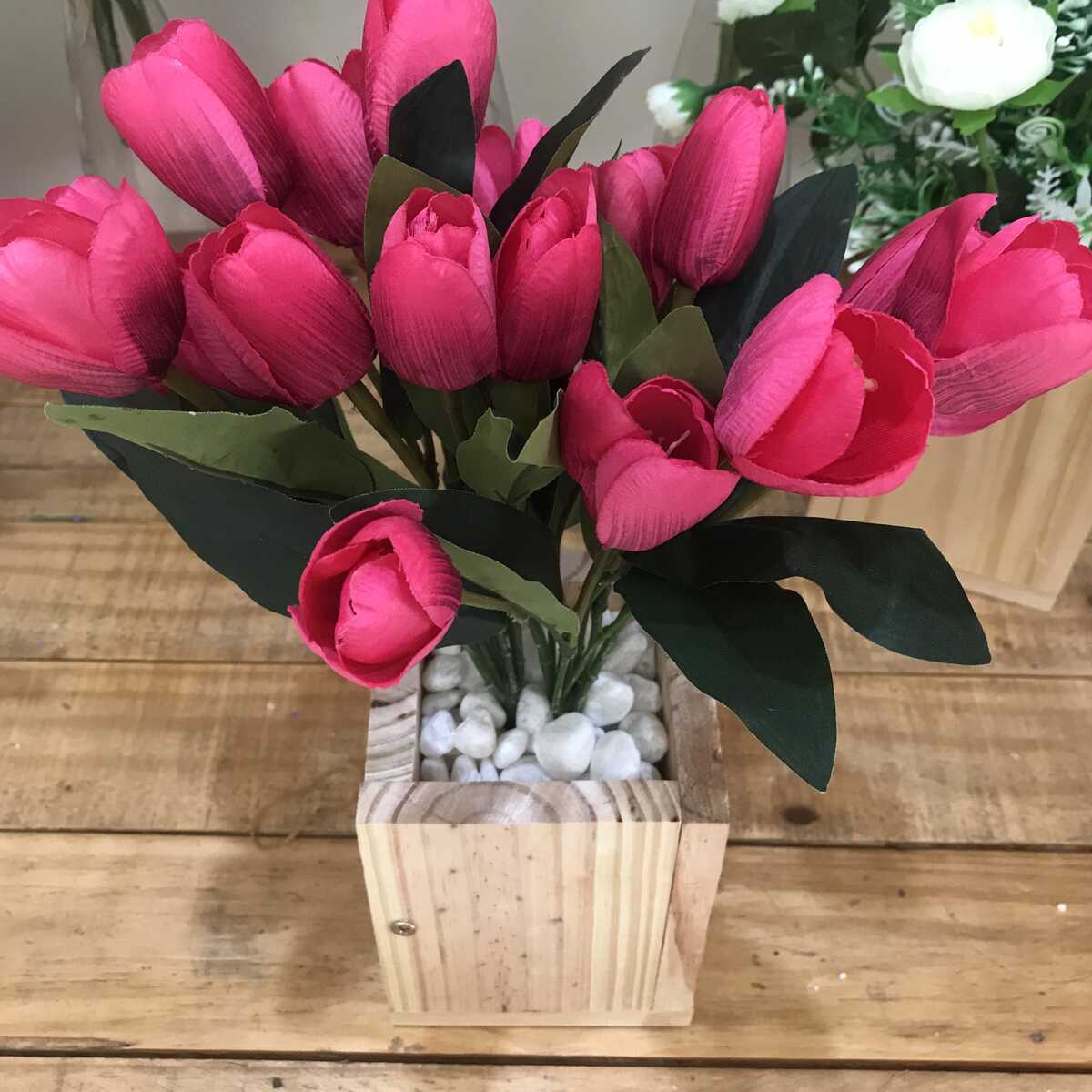 Bình Hoa Giả -  Hoa Tulip  - Hoa Giả Cao Cấp - Hoa Giả Để Bàn