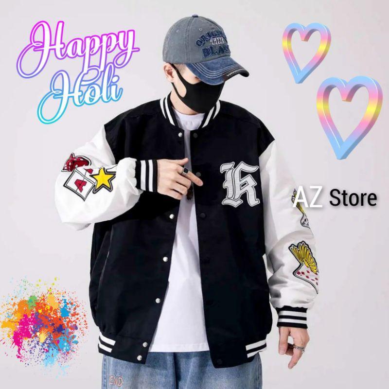 Áo Khoác Dù Nam Nữ Unisex - Áo Khoác Jacket Bombers Lá bài(có form rộng XL)