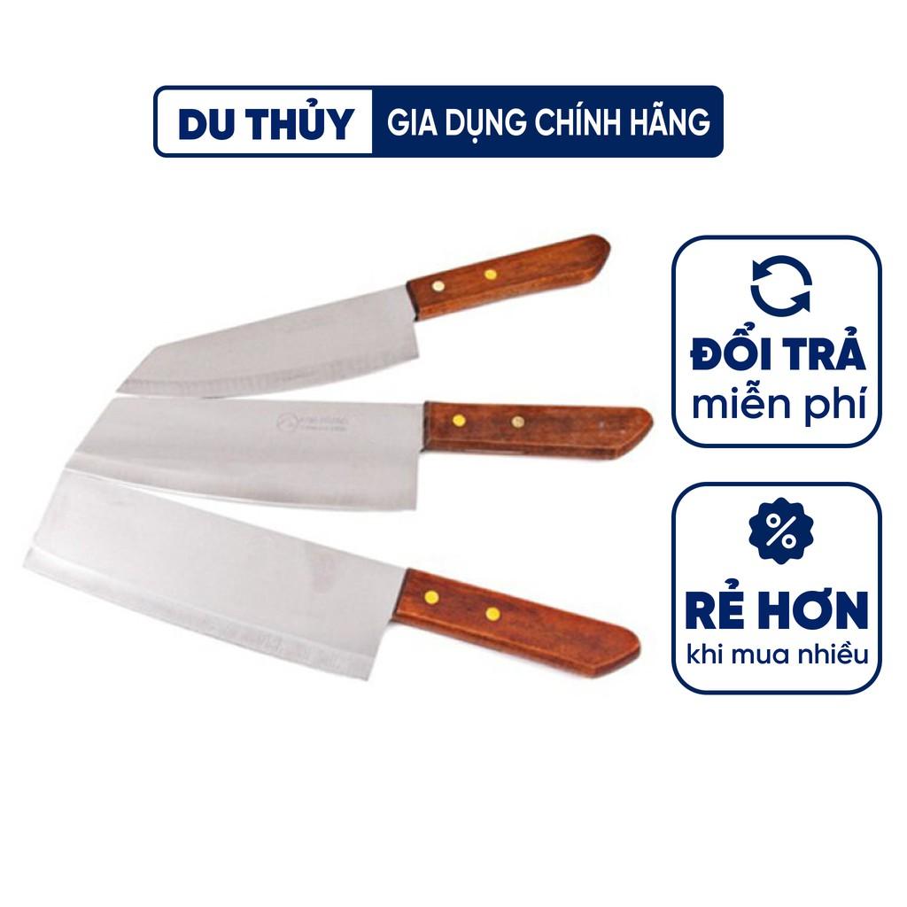 Dao thái thịt làm bếp, gọt hoa quả cán gỗ mũi nhọn, mũi vuông sắc bén, bền đẹp hàng thái lan chính hãng có tem Kiwi