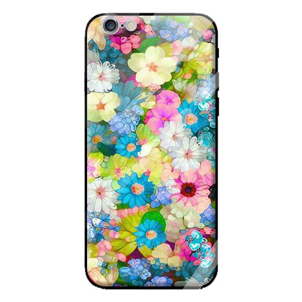Ốp kính cường lực cho iPhone 6 mẫu HOA HỒNG XANH 2 - Hàng chính hãng