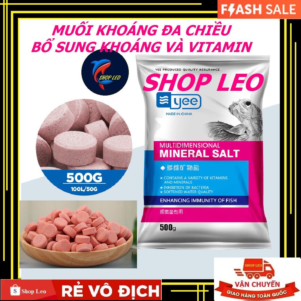 Muối khoáng nén 4 màu cho cá cảnh- Muối Khoáng viên nén Cho Hồ Cá Cảnh - Bể cá