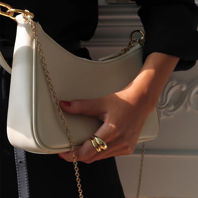 French Stick Underarm Bag Shoulder Messenger Bag Summer Versatile Vintage Chain Bag Women's Bag