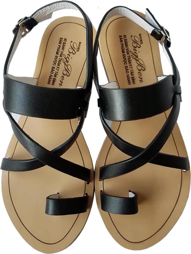 Giày Sandal Nữ Xỏ Ngón BIGGBEN Da Bò Thật SDN41