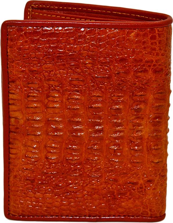 Ví Nam Da Cá Sấu Nguyên Con Kiểu Đứng Huy Hoàng HT2238 (12.5 x 10 cm) - Vàng