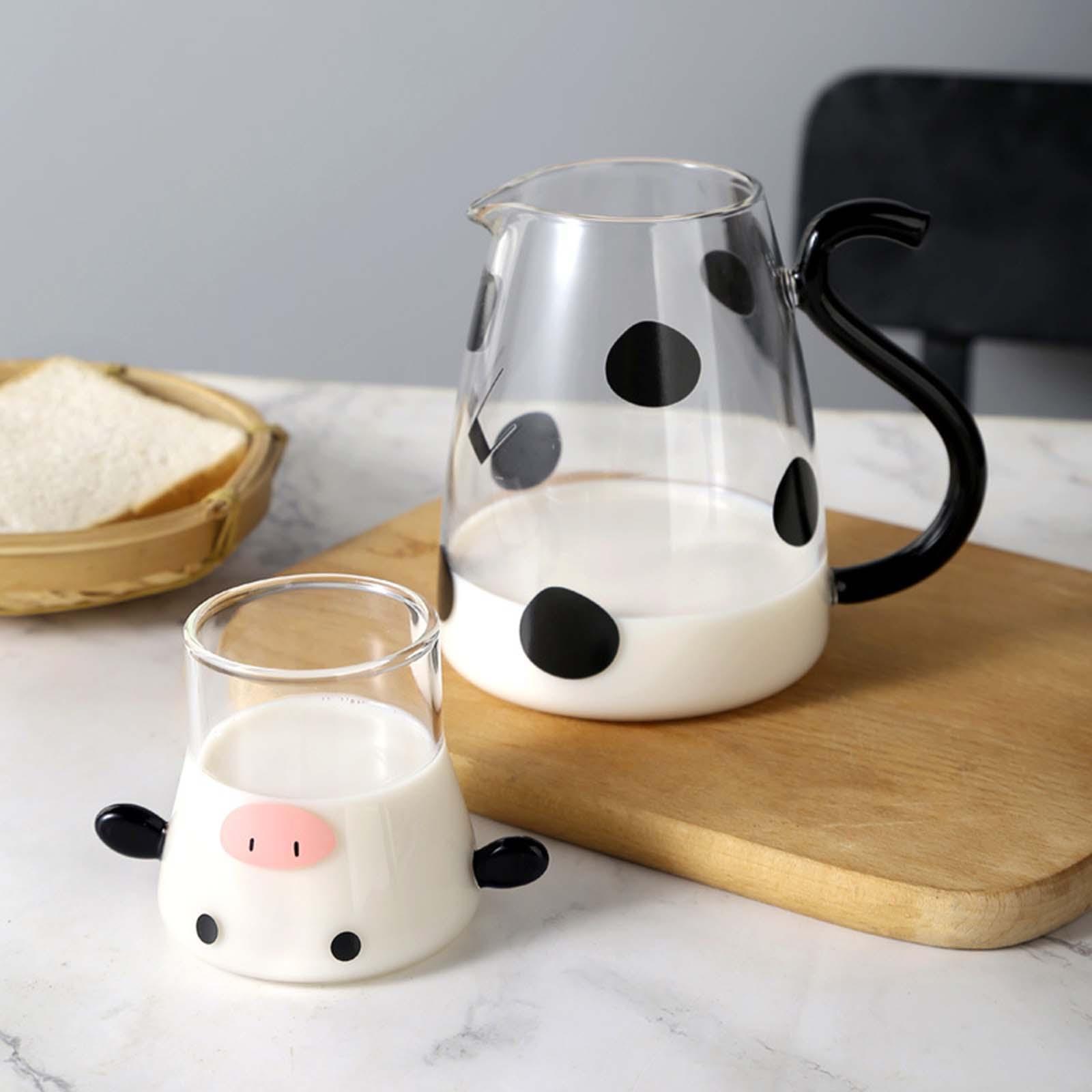 Milk Glass Kettle Cute Coffee Pot Portable for Milk