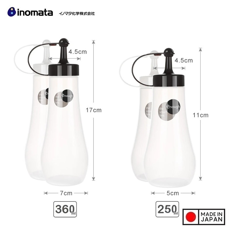 Bình đựng gia vị, nước sốt, nước tương Enough 360ml - Nội địa Nhật Bản