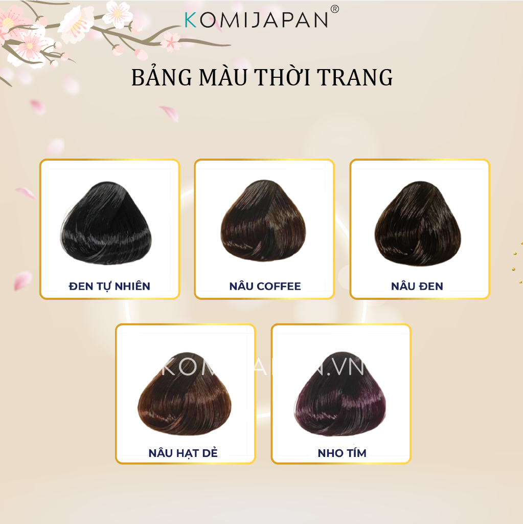 Dầu gội nhuộm tóc hữu cơ Komi Nhật Bản