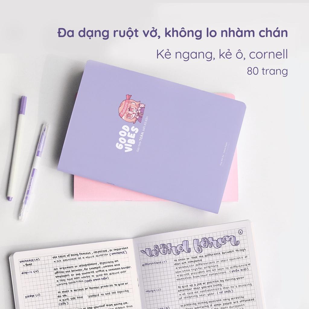 Vở ruột kẻ ngang 100 Gsm - Theo Môn Học 80 Trang - Bìa Vật Lí - Ong Mặt Bự