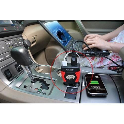 Bộ Chuyển Đổi Nguồn 12V Sang 220V Kiêm Tẩu Sạc Điện Thoại Nhỏ Gọn, Tiện Lợi Trên Xe Ô Tô