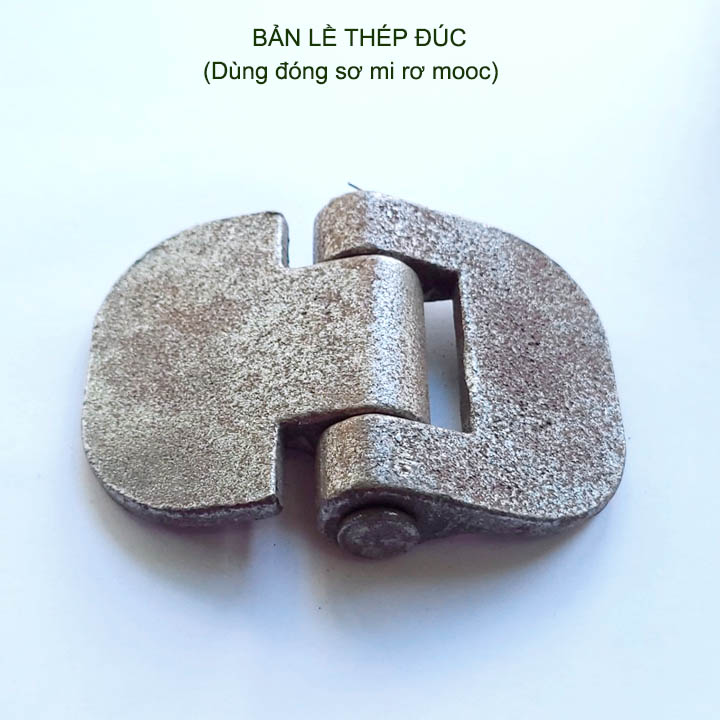 01 Bản lề cửa cổng sắt, cửa thùng xe tải bằng thép đúc dày dặn