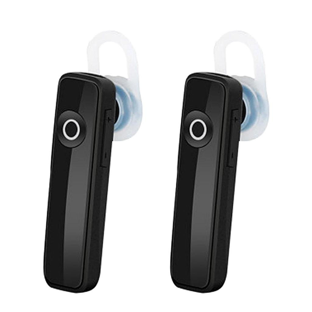 2x Bluetooth sports headphones HIFI with Microphone for Smart Phones Black