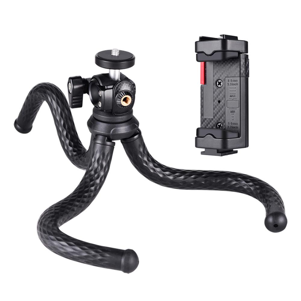 Tabletop Octopus Tripod Stand Phone Tripod Flexible Camera Tripod with 1/4 Inch Screw and Phone Holder 1.5kg Load Capacity for Smartphone Camera Vlog Selfie Live Streaming