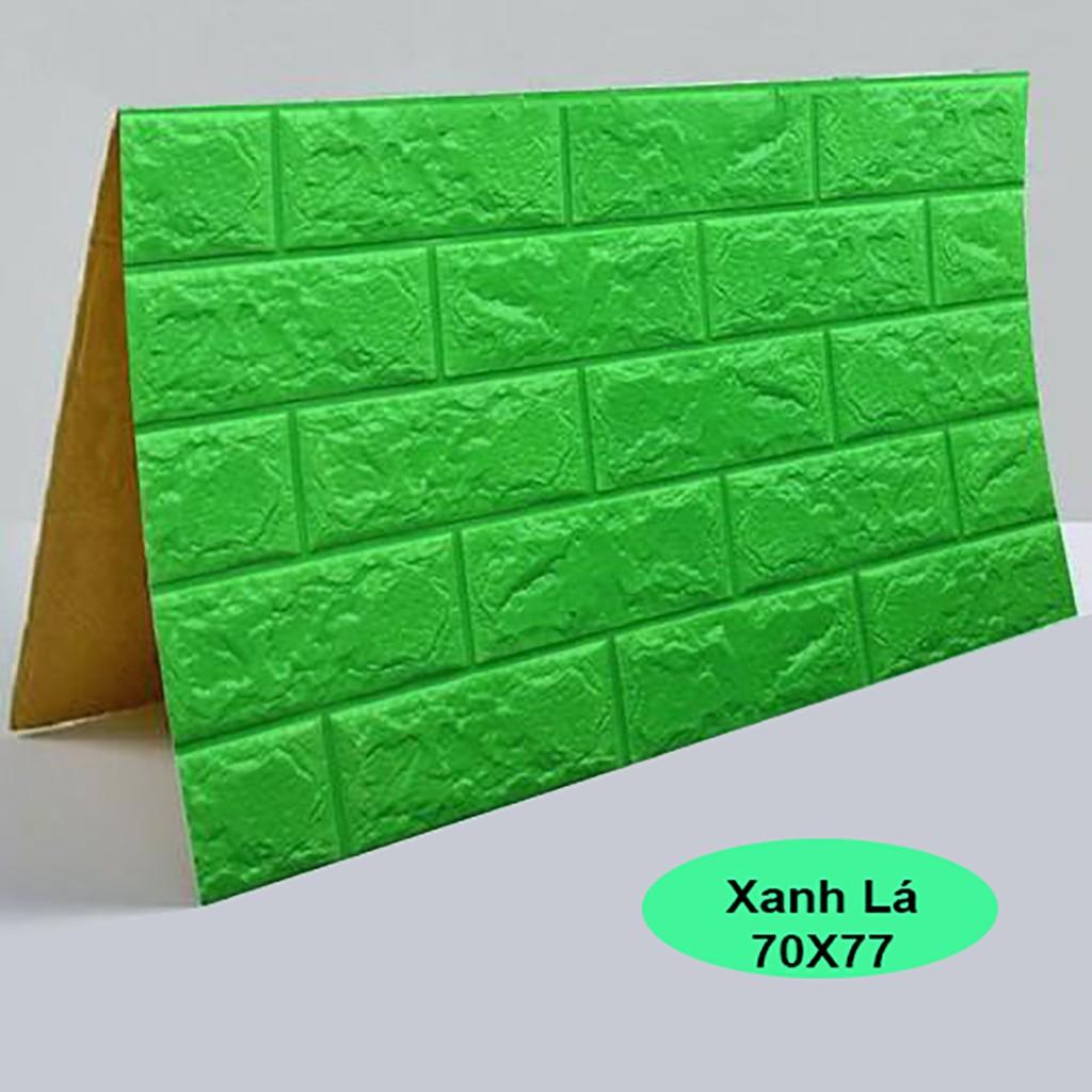 Combo 10 tấm xốp dán tường màu xanh lá