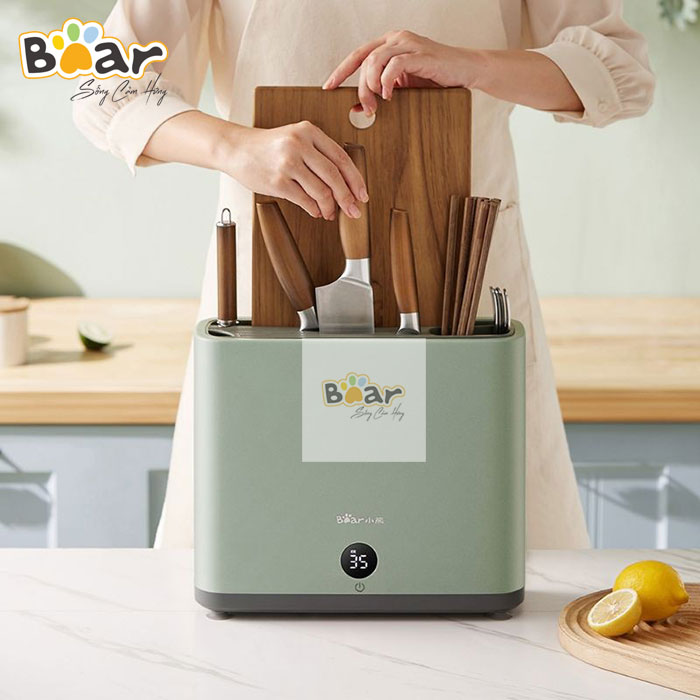 Máy Khử Trùng Dao Thớt Đũa BEAR XDQ-B01Q1 Kiêm Sấy Khô Khử Khuẩn Tia UV 100% Vi Khuẩn Có Hại Công Suất 80 W- Hàng Chính Hãng