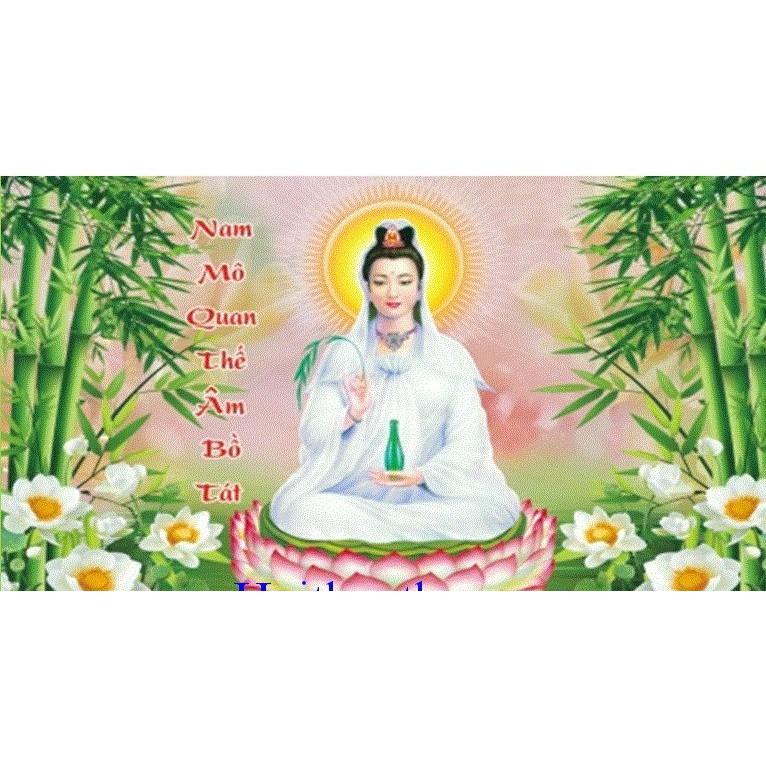 Tranh đá Quan Thế Âm Bồ Tát YN5444 - kích thước: 72 * 50cm.