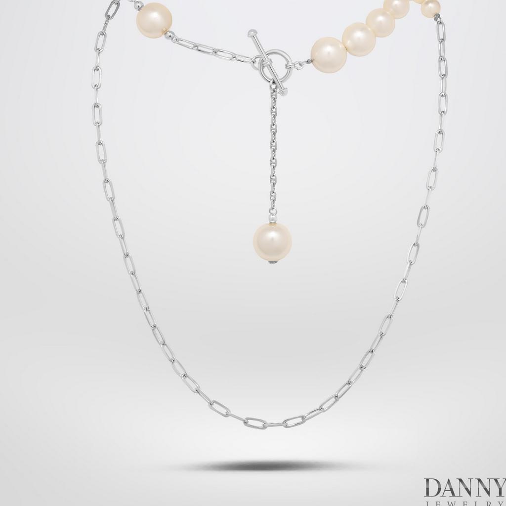 Dây Chuyền Danny Jewelry Bạc 925 Xi Rhodium Đính Ngọc Ốc D6235100010