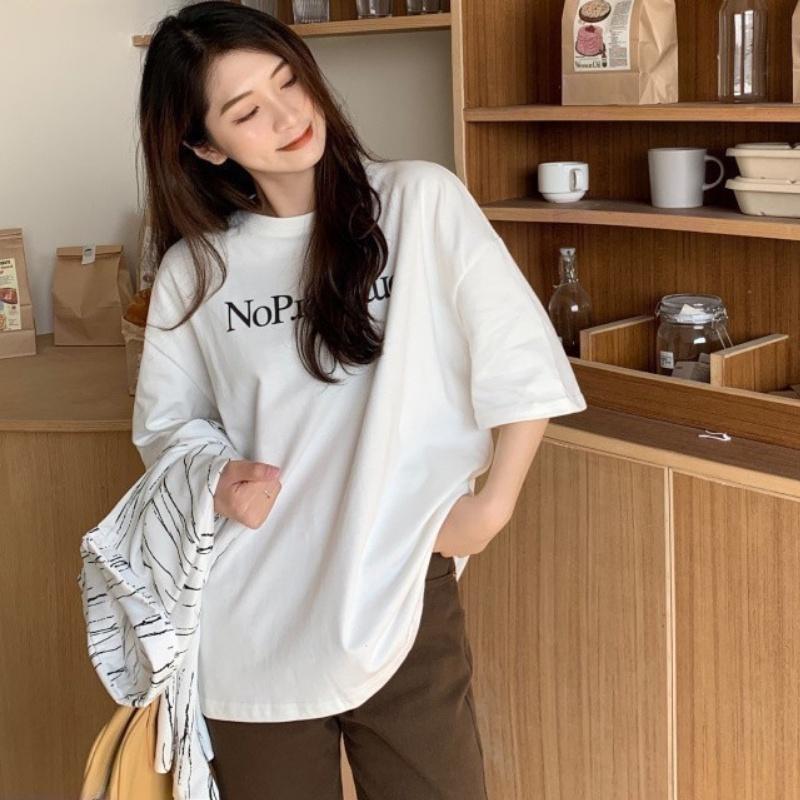 Áo cotton nữ nam unisex thun tay lỡ sweater ulzzang phông đen cotton oversize form rộng in hình cool ngầu NO PROBLEM