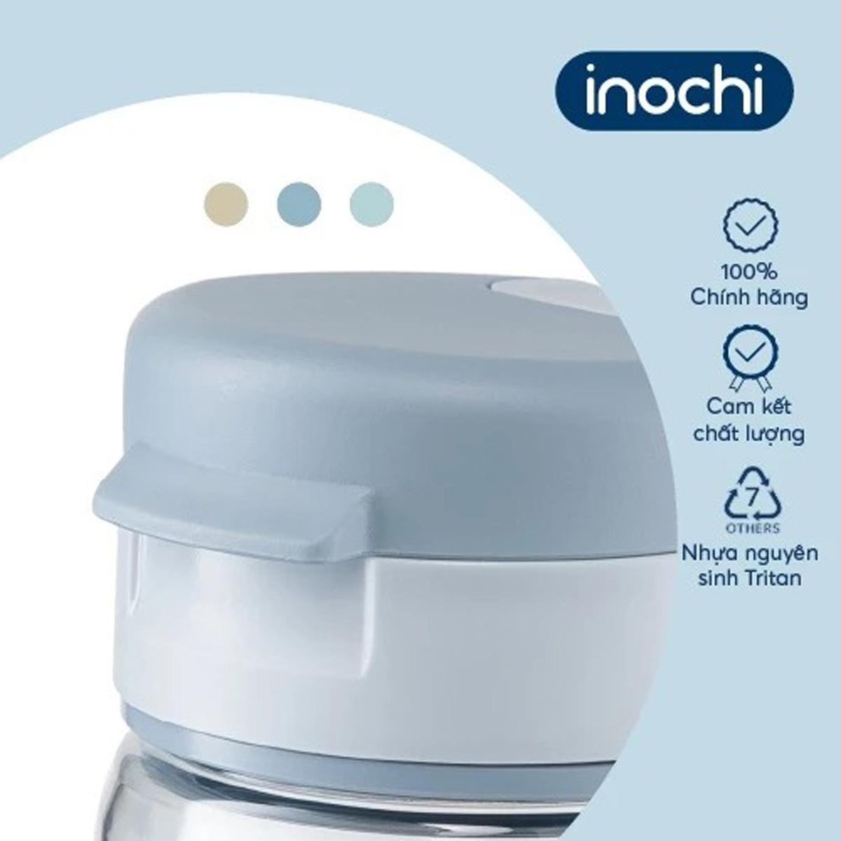 Bình Nước Trẻ Em Goki Hero 350 ml - Inochi HIN.BIGH.0350 - Màu Xanh Nhạt, Xanh Mint, Cam