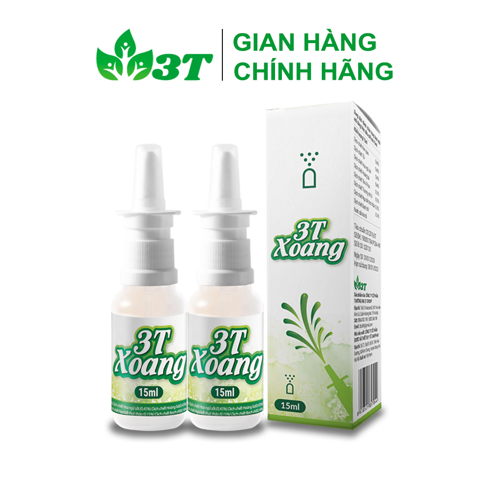 Combo 2 Xịt Mũi 3T Xoang hỗ trợ điều trị Viêm Xoang, Viêm Mũi Dị Ứng, Tắc Nghẹt Mũi, Sổ Mũi, Đau Nhức Đầu Do Xoang