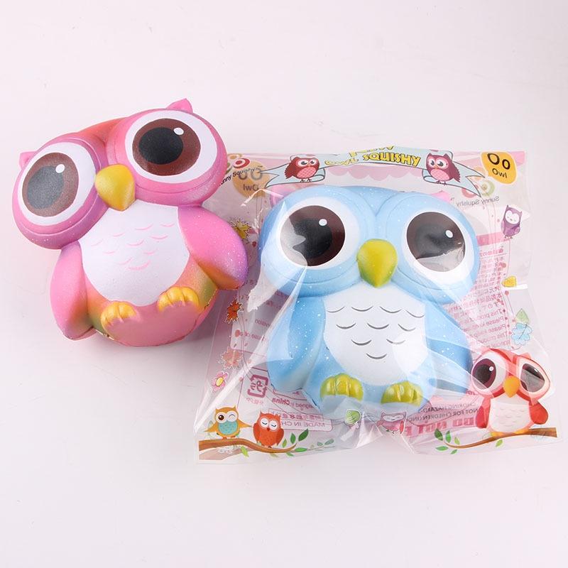 Squishy Lớn JUMBO Hình CON CÚ MÈO Đồ Chơi Xốp Giảm Stress Hình mềm mịn dễ Thương đàn hồi Cho Bé
