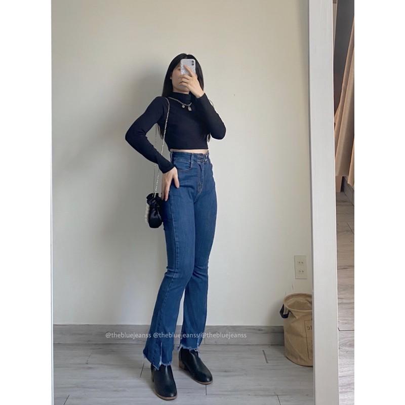 QUẦN JEANS ỐNG LOE VẢI CO GIÃN
